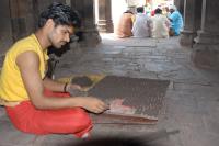 1300 miniature clay lingam are made for daily Lingarchan Puja